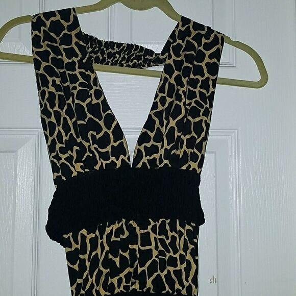 Fashque animal print halter open back dressSz One Size Fits All - Picture 2 of 8